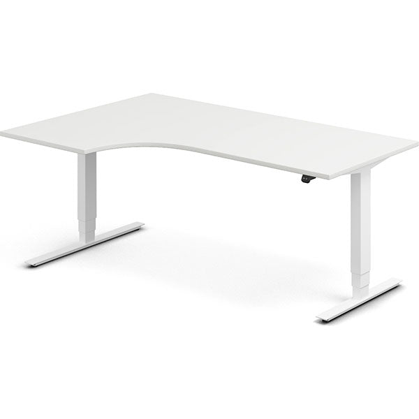 Hæve-sænkebord DNA, Hvid 1800x1200mm Venstre 2-ben/Hvid