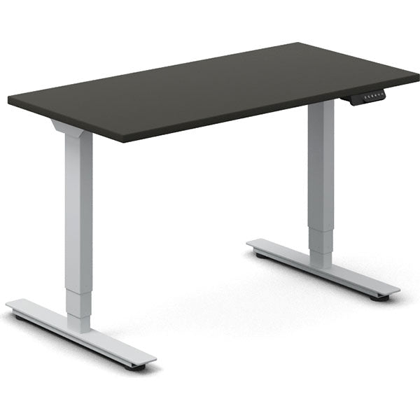 Hæve-sænkebord DNA, Antracit 1200x600 mm 2-ben/Alugrå
