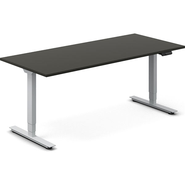 Hæve-sænkebord DNA, Antracit 1800x800 mm 2-ben/Alugrå