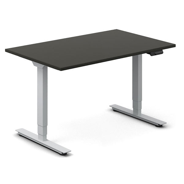 Hæve-sænkebord DNA, Antracit 1200x800 mm 2-ben/Alugrå