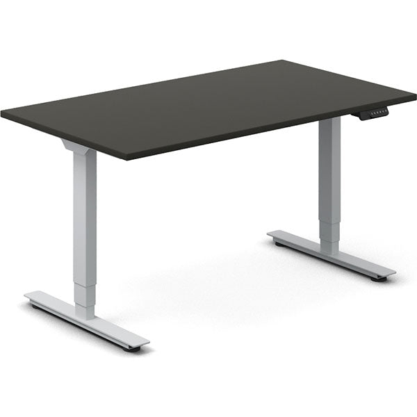 Hæve-sænkebord DNA, Antracit 1400x800 mm 2-ben/Alugrå