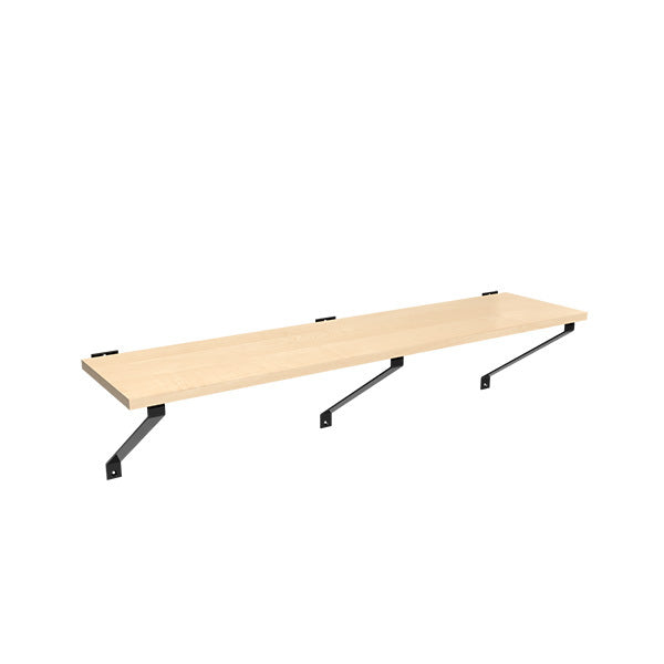 Væghængt bænk i birk laminat, bredde 1500 mm