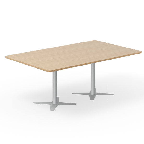 Konferencebord DNA, Eg 2000x1200 mm rektangulært, Alugråt understel