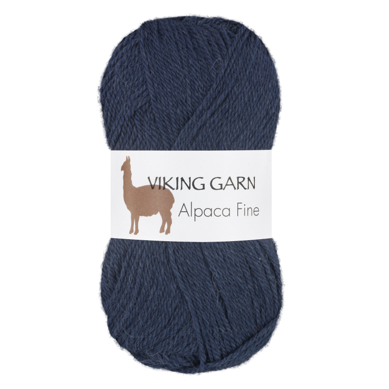 Viking Alpaca Fine 627 Jeansblå, Alpaca / Merino uld, fra Viking