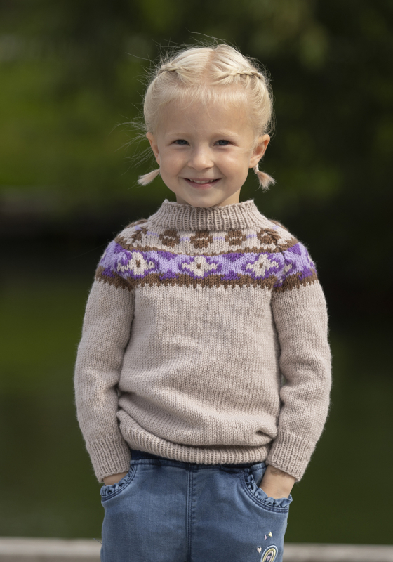 Marihånd genser - Viking Design 2430-9A Kit - 2 - 12 år - Viking Trend Merino, fra Viking
