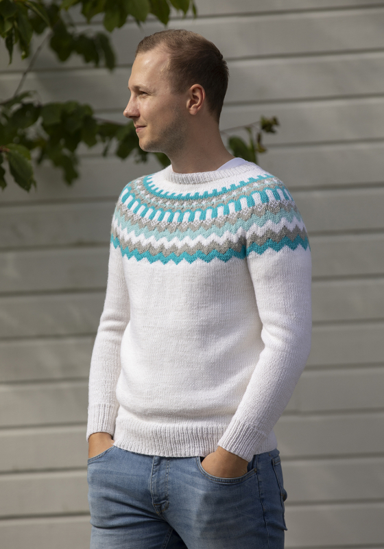 Røsslyng genser - Viking Design 2430-5A Kit - XS - XXL - Viking Trend Merino, fra Viking