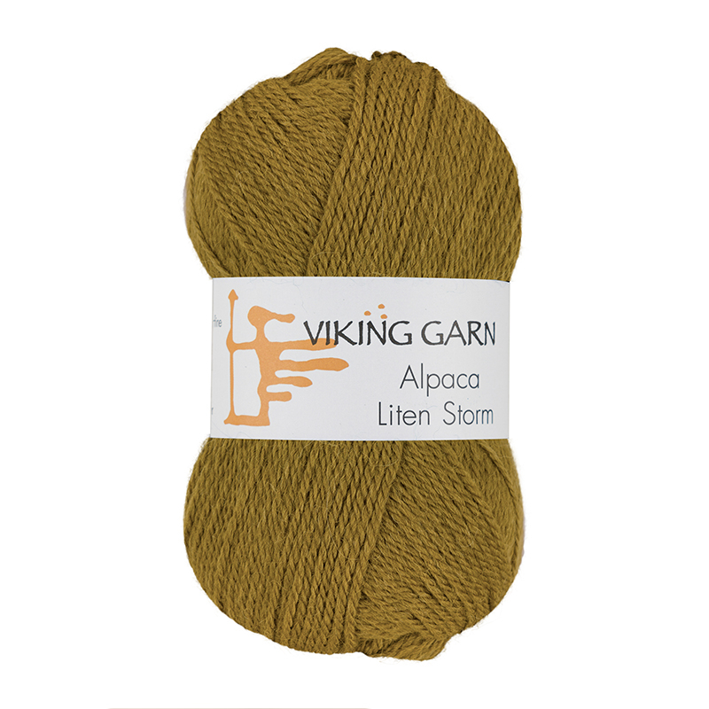 Viking Alpaca Liten Storm 735 Gulgrøn, Alpaca / Merino uld, fra Viking