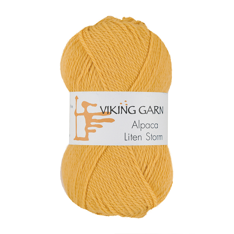 Viking Alpaca Liten Storm 741 Solgul, Alpaca / Merino uld, fra Viking