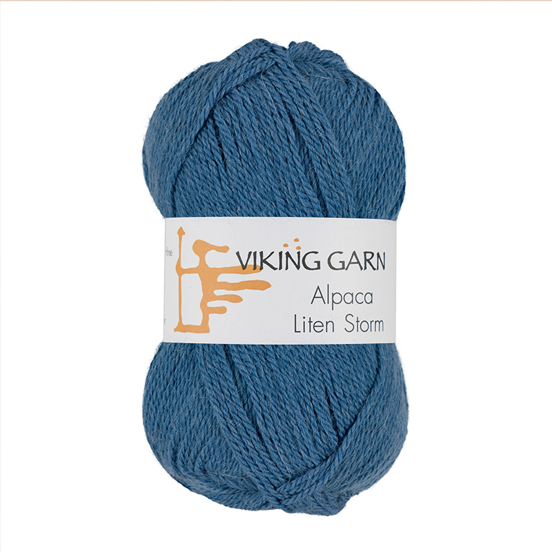 Viking Alpaca Liten Storm 724 Mellemblå, Alpaca / Merino uld, fra Viking