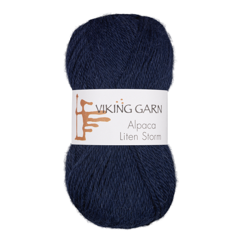 Viking Alpaca Liten Storm 726 Marine, Alpaca / Merino uld, fra Viking
