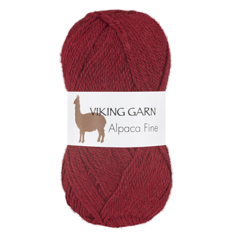 Viking Alpaca Fine 658 Burgunder, Alpaca / Merino uld, fra Viking