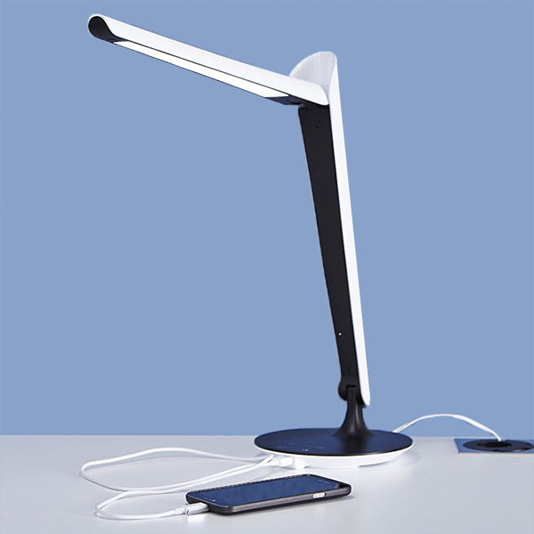 Skrivebordslampe LED Tulip 8W USB hvid/sort