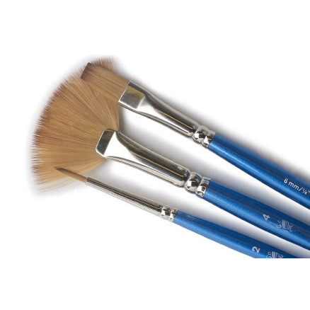 Cotman brush set short handle round 3pcs ass.