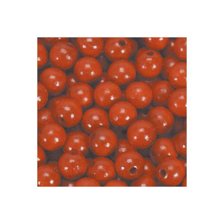 Træperler 22mm rød