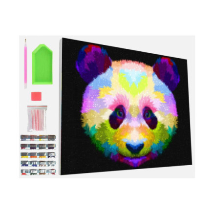 Diamond art på lærred 30x40cm, panda