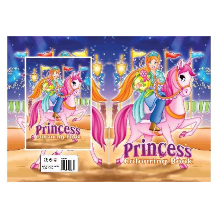 Malebog A4 Princess & Horse 16 sider