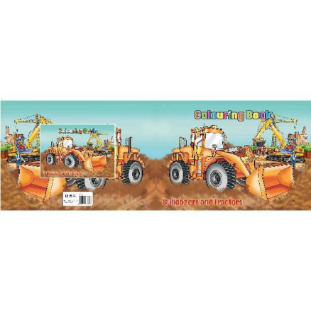 Malebog A4 Bulldozers & Tractors 16 sider