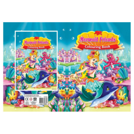 Malebog A4 Mermaid Friends 16 sider