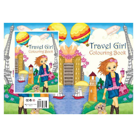 Malebog A4 Travel Girl 16 sider