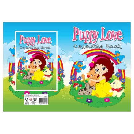 Malebog A4 Puppy Love 16 sider