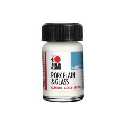 Porcelain & Glass glossy 15ml, white (070)