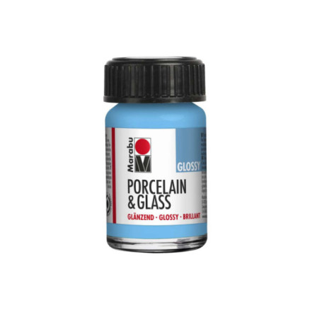 Porcelain & Glass glossy 15ml, light blue (090)