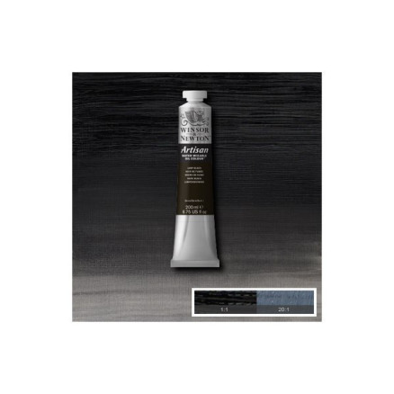 Artisan water mix oil 200ml lamp black 337