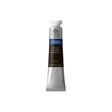 Cotman watercolour 21ml Ivory Black 331