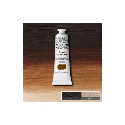 Artists oil colour 37ml burnt umber row