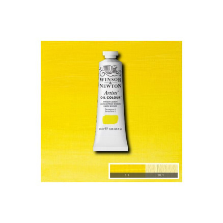 Artists oil colour 37ml winsor lemon 722