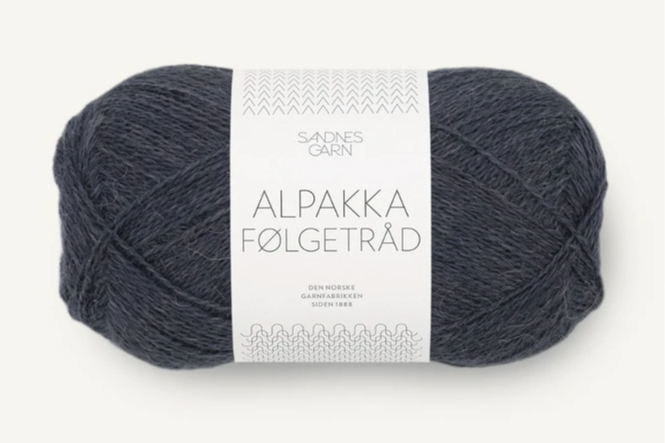 Alpakka Følgetråd Mørk Gråblå 6581