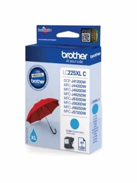 Brother LC225XLC cyan blækpatron 1200 sider - LC225XLC - original