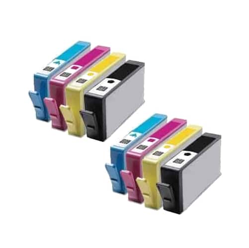 Rabat sæt! HP 655XL - 2 x 4 farver BK-C-M-Y - Kompatibel - 655XL - 140 ml