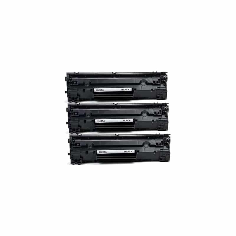 Rabat sæt! 3 stk HP 35A sort toner 6.000 sider i alt - Kompatibel - CB435A