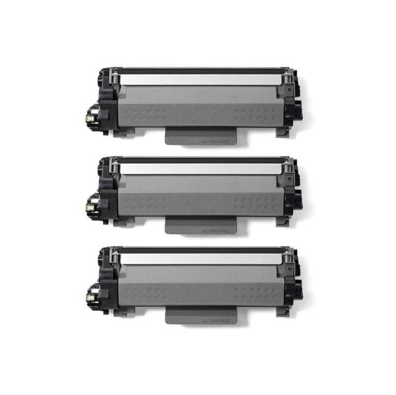 Rabat sæt! TN2510XL - 3 stk sort toner 9.000 sider - Kompatibel Brother 1 farver