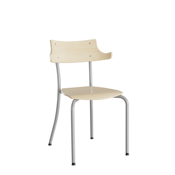 Stol Strong 111 HATT, birk laminat og alugråt stel