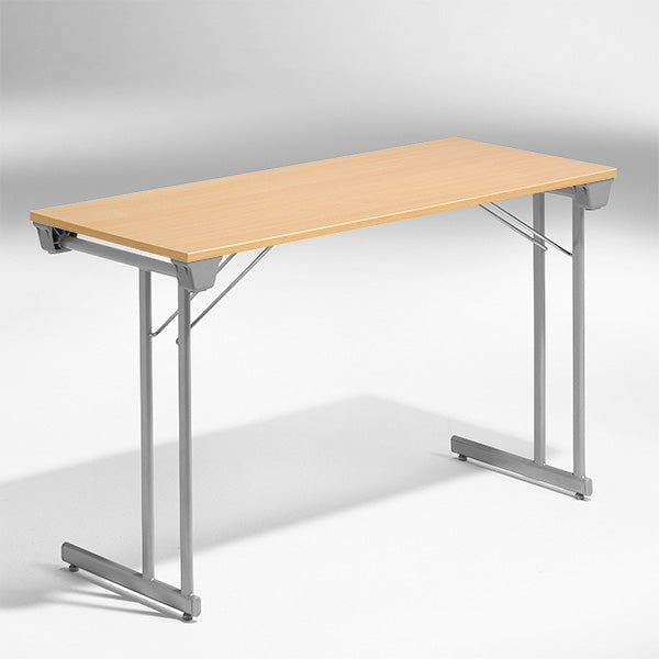 Konferencebord Kongress, Bøg 1200x500 mm, Alugråt understel