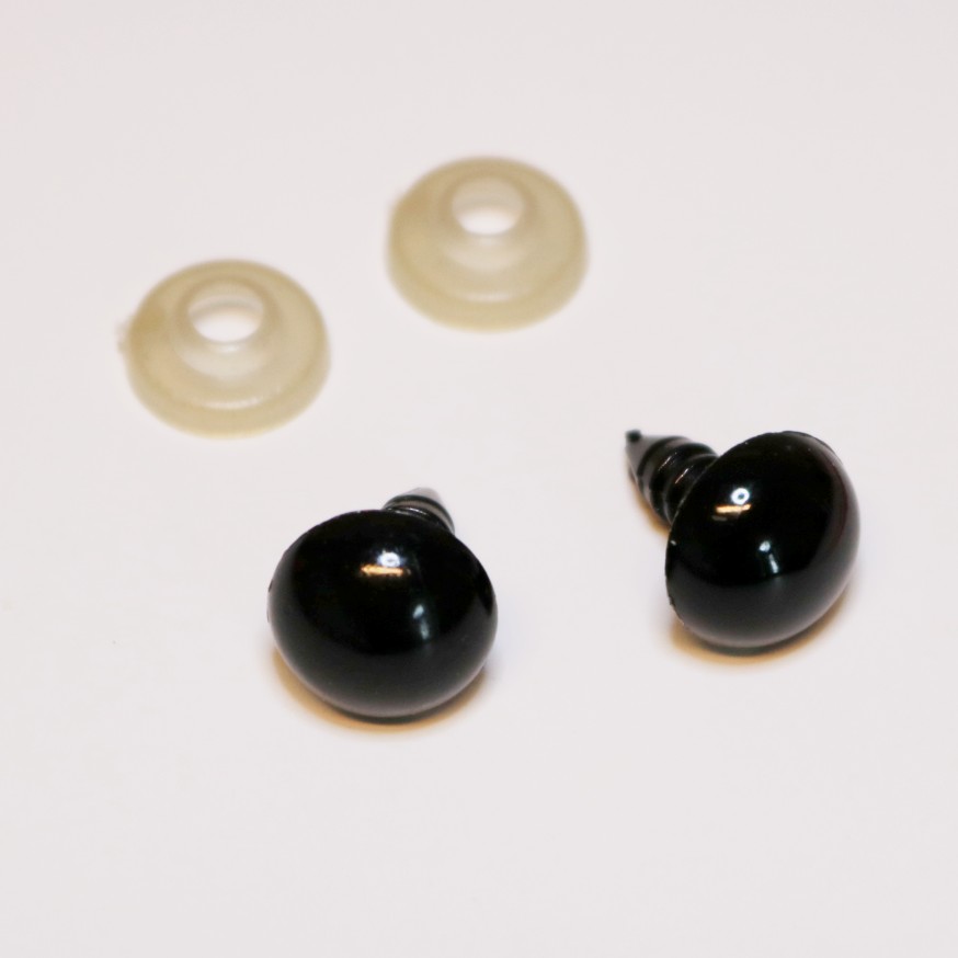 Sikkerhedsøjne, 1 sæt, 12 mm