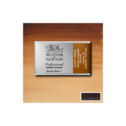 Watercolour proff pan Burnt Umber 076