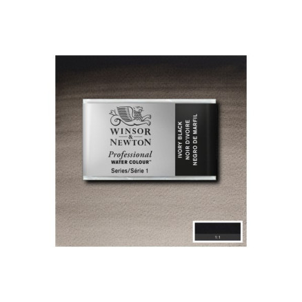 Watercolour proff pan Ivory Black 331