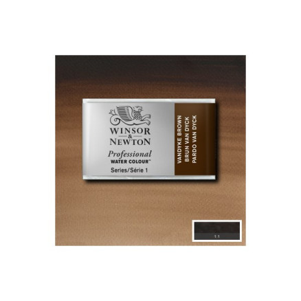 Watercolour proff pan Vandyke Brown 676