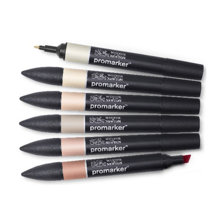 Promarker 6pcs skin tones set 1