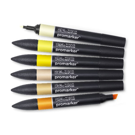 Promarker set, yellow tones 6pcs