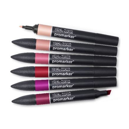 Promarker set, red tones 6pcs