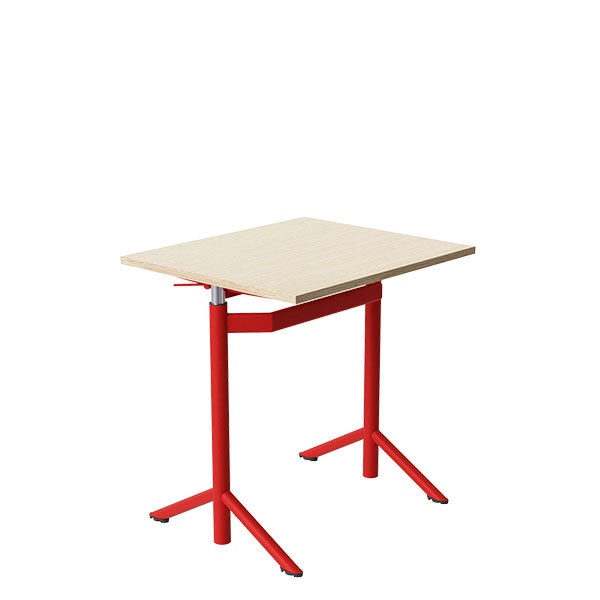Elevbord Atlas 1132, 700x600mm, eg højtrykslaminat, rødt stel