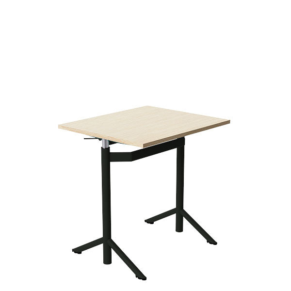 Elevbord Atlas 1132, 700x600mm, lyddæmpende eg højtrykslaminat, sortolivent stel