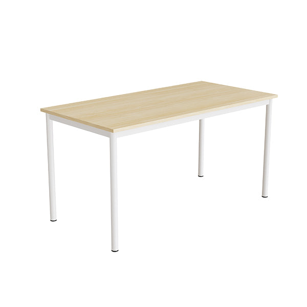 Bord Combi 200, 1400x700 mm Højde 720 mm Lyddæmpende birk laminat på hvidt understel