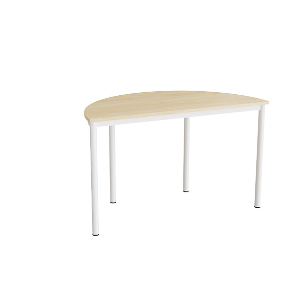 Bord Combi 209, 1200x600 mm højde 720 mm med birk laminat, hvid stel