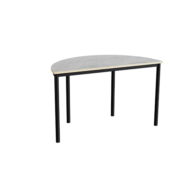 Bord Combi 209, 1200x600 mm højde 720 mm med lys grå linoleum, sort stel
