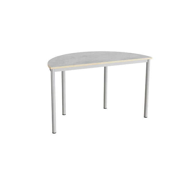 Bord Combi 209, 1200x600 mm højde 720 mm med lys grå linoleum, alu stel